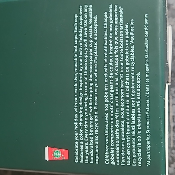 Starbucks Christmas Themed Reusable Color Changing Hot Cups w/Lids - NEW - Picture 8 of 9